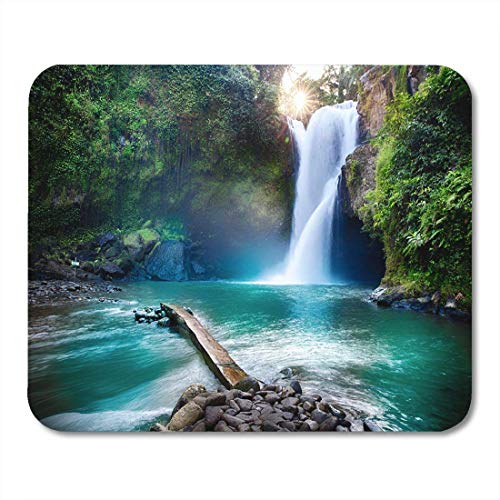 Preisvergleich Produktbild Mauspad Waldwasserfall versteckt im tropischen Dschungel Amazon Bali Mousepad für Notebooks, Desktop-Computer Mauspads, Bürobedarf 10 x 12 Zoll