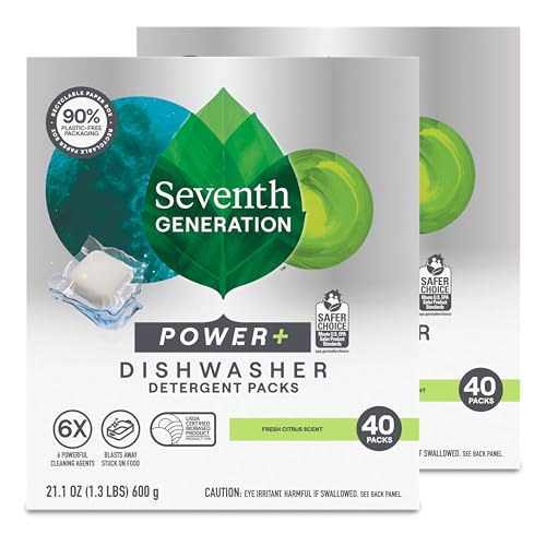 10 Best Biodegradable Dishwasher Detergents for Eco-Friendly Cleaning 5 Seventh Generation Power Plus Dishwasher Detergent Packs