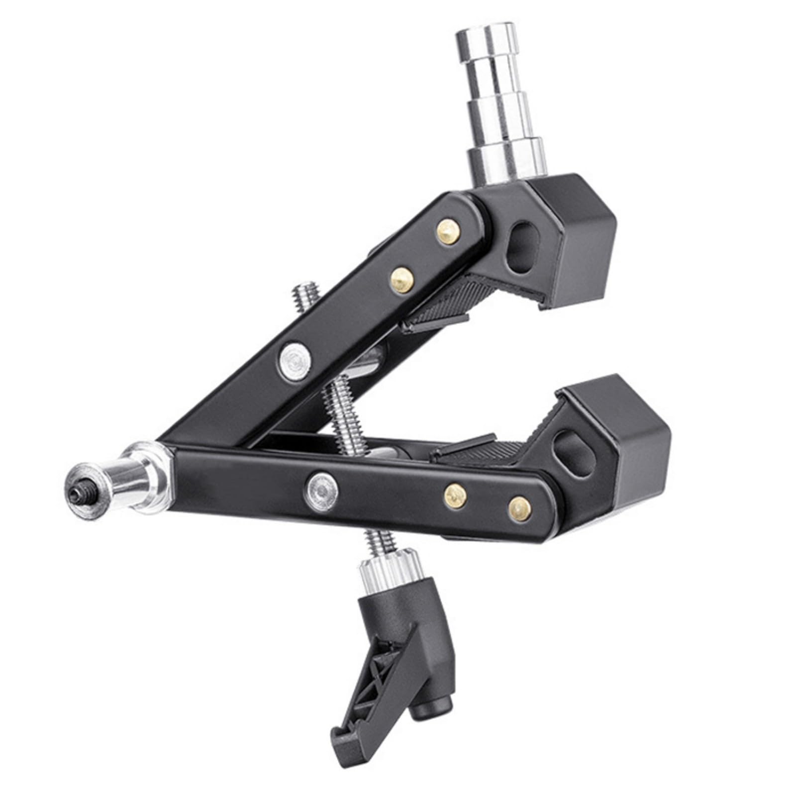 Supporto a morsetto per fotocamera super forte per fotocamera fotografica, riempimento luci fino a 12 kg, capacità del cuscinetto di carico nero