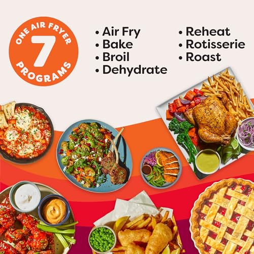 Image of Instant Pot 10QT Air Fryer, 7-in-1 Functions with EvenCrisp Technology that Crisps, Broils, Bakes, Roasts, Dehydrates, Reheats & Rotisseries, Includes over 100 In-App Recipes, Stainless Steel