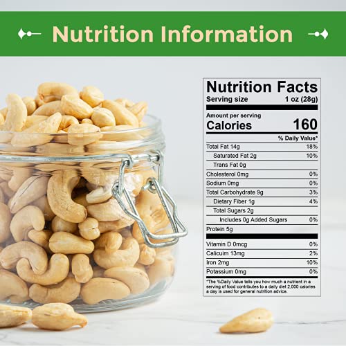 Sincerely Nuts - Raw Cashews Whole And Unsalted | Healthy Snack, Source Of Protein, Vitamin & Minerals | Keto And Paleo Friendly Gourmet Quality Vegan | Cashew Nuts, 2 Lb. Bag #TOP4