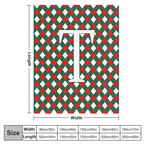 Plaid buffle monogramme T : cadeau de Noël couverture chaude