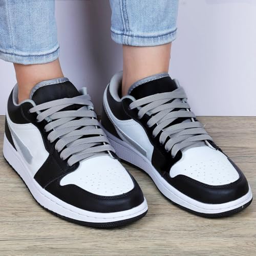 Image of Booyckiy 2 Pairs 2 /5 inch Flat Shoe Laces for Sneakers 31 Colors Shoelaces in 27 inch-72 inch