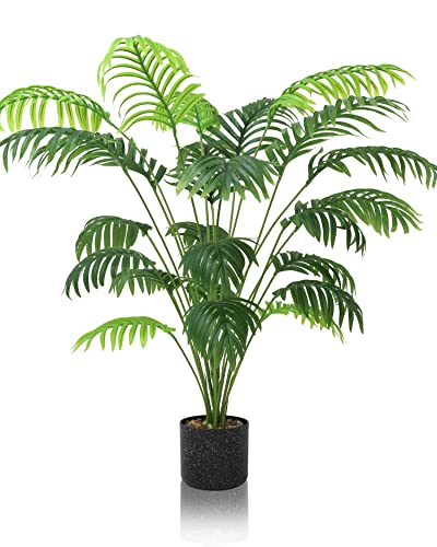 Wansmart Kunstpflanze Areca Palme 95 cm, Kunstpflanzen Groß Areca Kunstpalme, Kunstpflanze Palmen Künstliche Pflanzen Groß im Topf für Zuhause, Büro, Einkaufszentrum Dekoration Cover