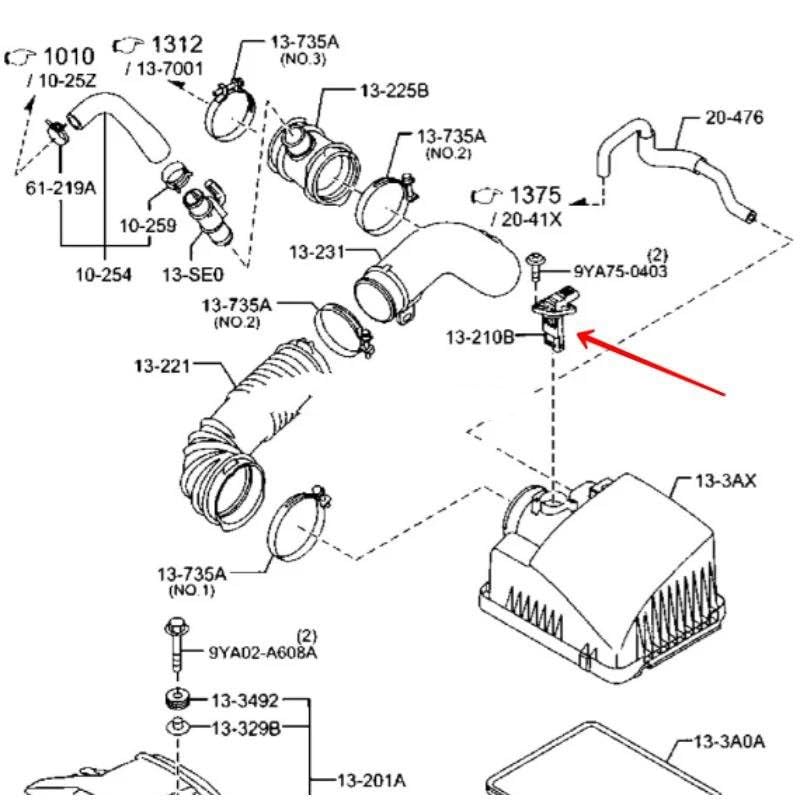Adaptateur De Capteur De Débit D'air Massique Pour Mazda 3, 6, CX-4, CX-5, CX-3, MX-5 - Diamètre 70mm (2.75 Pouces) En Aluminium