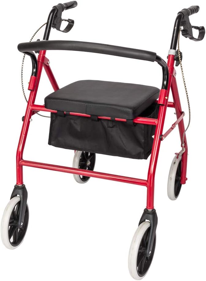 Rolling Walker with Seat and Wheels, Lightweight, Aluminum
