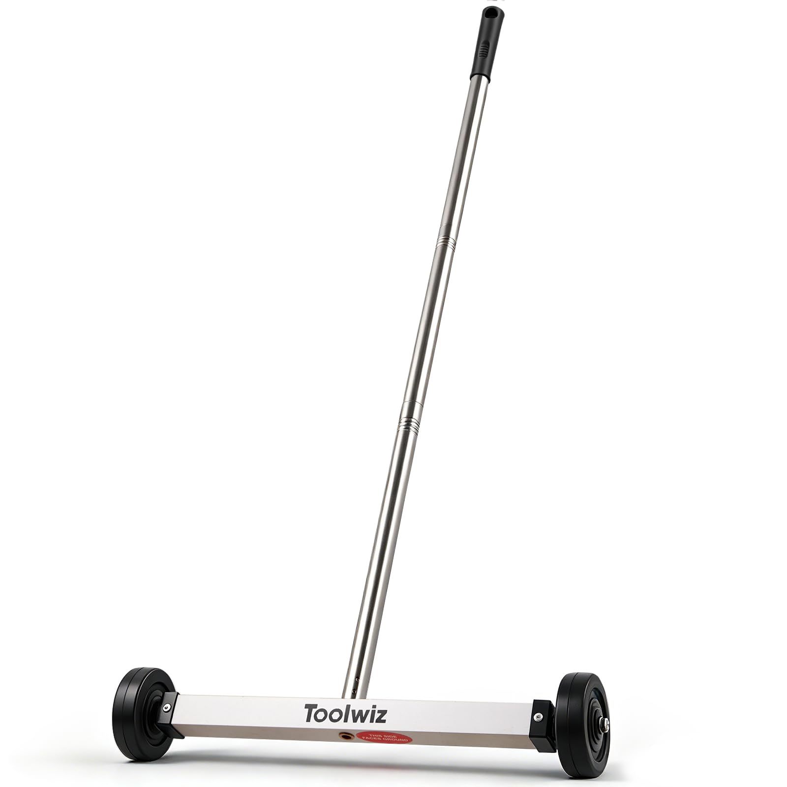Toolwiz Magnetyczna zamiatarka do podnoszenia 38 cm, 38 cm, wytrzymały magnes do zbierania trawnika, narzędzia dachowe, 4,53 kg, 4,5 kg, narzędzia podwórkowe z teleskopowym uchwytem i kółkami do