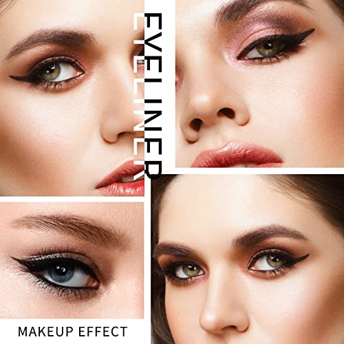 Junhe PHOERA Eyeliner Stamp,Winged Eyeliner Stamp,Wing Cat Eye Stamp, Long Lasting Liquid Eye Liner, Waterproof Smudgeproof Makeup,Black Eyeliner Pen Winged Eyeliner Pencil (Wing Eyeliner Stamp) - Image 7