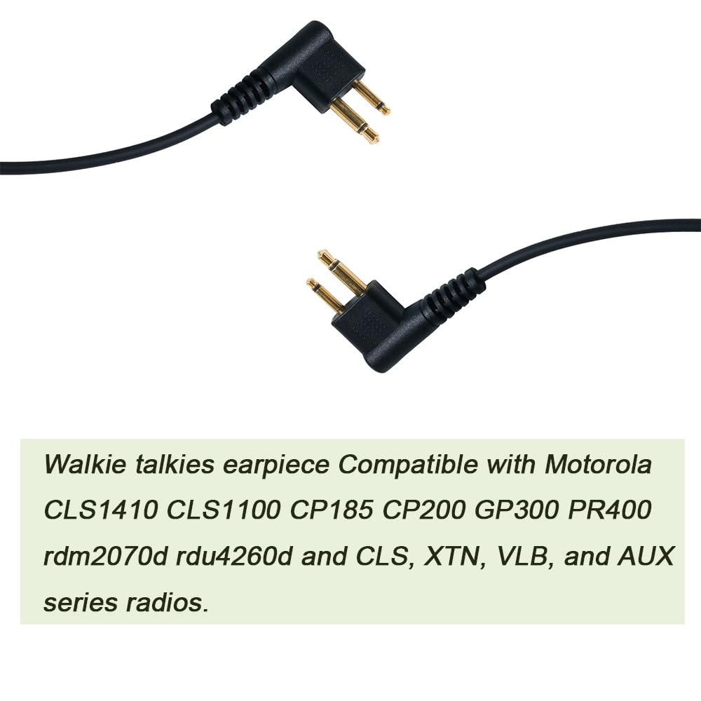 Auricolare per radio Motorola, CLS 1110 auricolare con microfono per radio bidirezionale Cp200d Cp200 CLS1410 CP185 Rdm2070d, confezione da 10