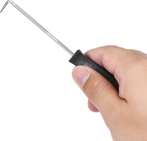 Miniatura 5 de PATIKIL Junta tórica de 90 grados 5.591 in, junta de sello de aceite, herramienta de extracción de destornilladores de precisión, color negro