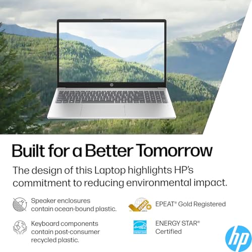 Image of HP Touchscreen 15.6 inch FHD Business Laptop Computer | 2026 Edition | AMD Ryzen 5 (Up to 4.3GHz) | 8GB DDR5 RAM, 512GB PCIe SSD | AI Copilot Key | Windows 11 with Office 365 for The Web • w /o Mouse