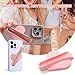 Lip Gloss Phone Case Holder, Silicone Lip Holder, Lipstick Phone Cases, with Back Adhesive, Soft and Easy to Clean, Stylish and Eye-Catching, for Most Phone Models, Black H