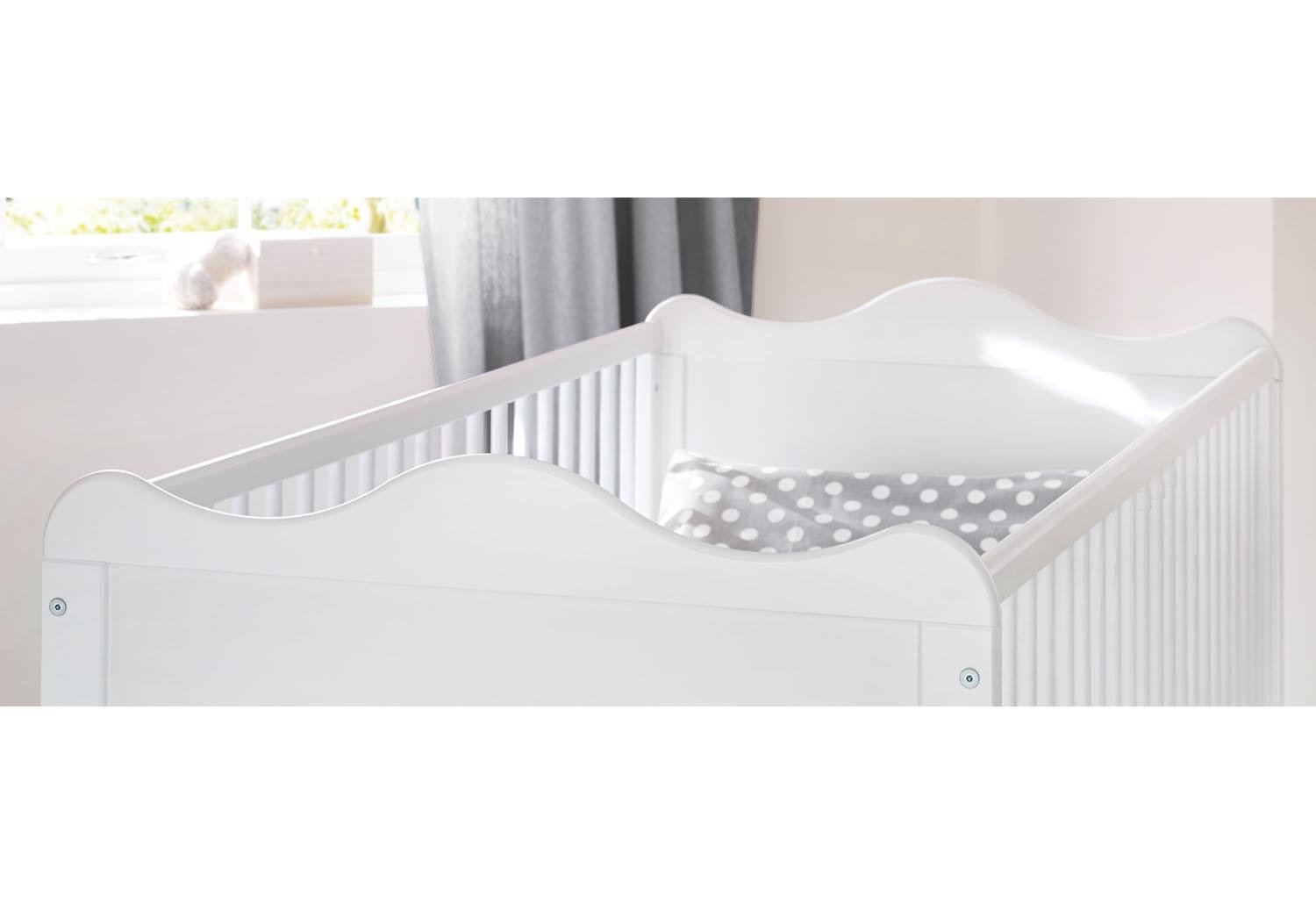 Pinolino Chambre de bébé Florentina Ensemble table à langer et lit bébé Blanc