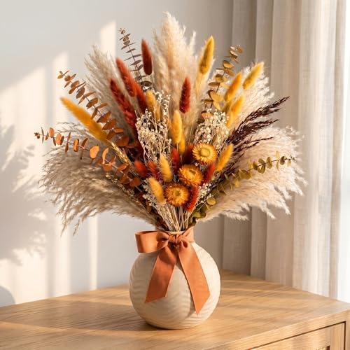 Kit 73 Pcs Flores Secas Pampas Grass DIY Decoración miniatura 6