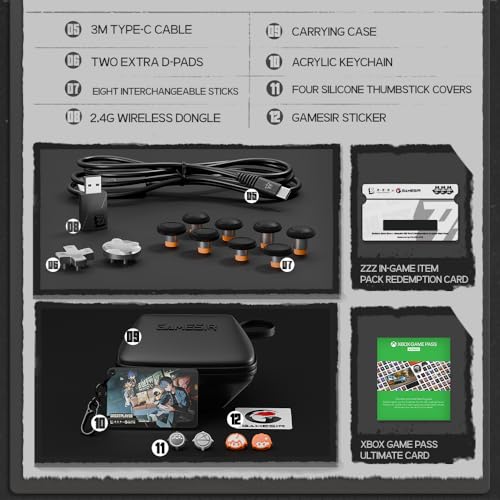 GameSir G7 Pro Wireless Gaming Controller - Officially Licensed for Xbox Series X|S, Xbox One, Windows PC & Android, TMR Joysticks, 1000Hz Polling Rate, Charging Station - Zenless Zone Zero Edition - Image 5