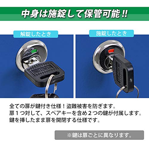 Amazon.co.jp: ロッカー 5人用 シリンダー錠 1列5段 スチール製 収納 