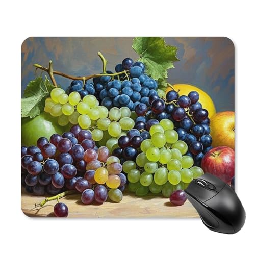 Tapis de souris carré Artistic Fruits anti-glisse et lavable
