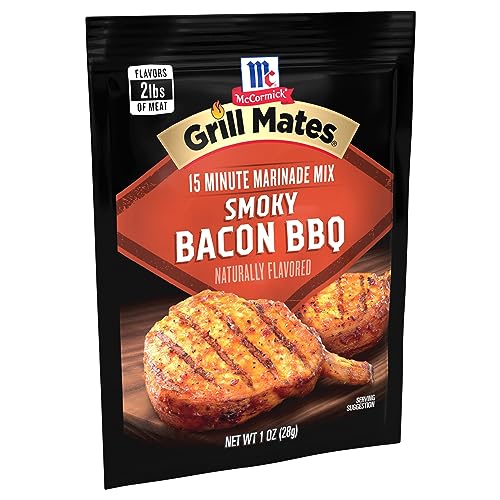 McCormick Grill Mates Smoky Bacon BBQ 3-In-1 Seasoning Mix, 1 oz (Pack of 12)