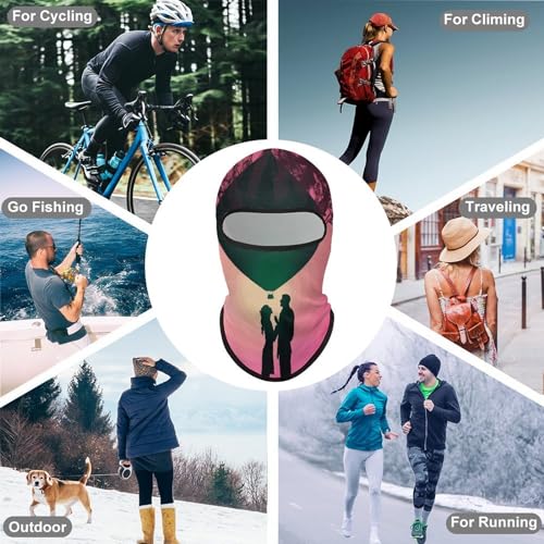 Balaclava Mask for Men Ski Mask for Women Couple in Front of Balloons Full Face Mask Face Cover for Cycling miniatura 6