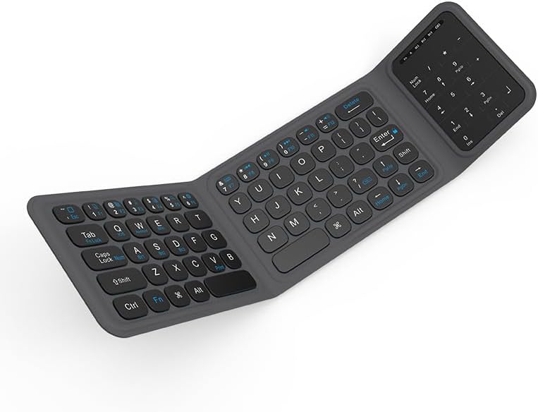 Tosuny Clavier Bluetooth Pliable avec pavé Tactile, Clavier sans ...