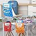 Estune 24 Pack Large Chair Pockets Chairback Chart with 3 Storage Bag 17 x 20 Inch Classroom Student Chair Pockets with Name Tag Seat Storage Organizer for Kids, 6 Styles