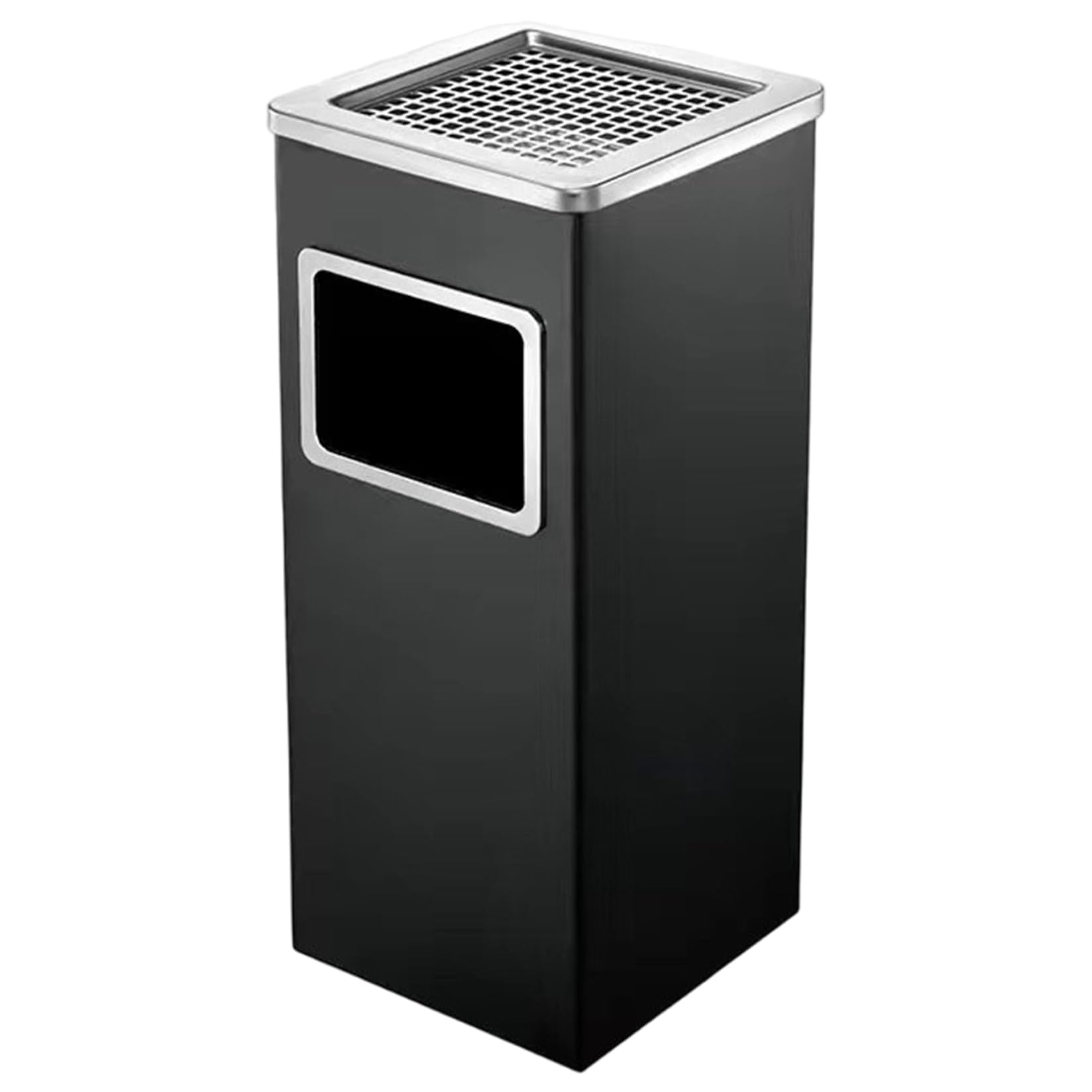 Hbbgdiy Outdoor Trash Can Stainless Steel Commercial Ashtray Bin with Removable Inner Bucket and Lid for Patio Hotel Lobby Office Garden and Public Spaces