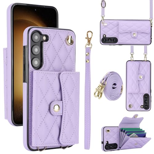 Etui portefeuille Samsung Galaxy S25 avec blocage RFID et 4 fentes pour cartes bancaires