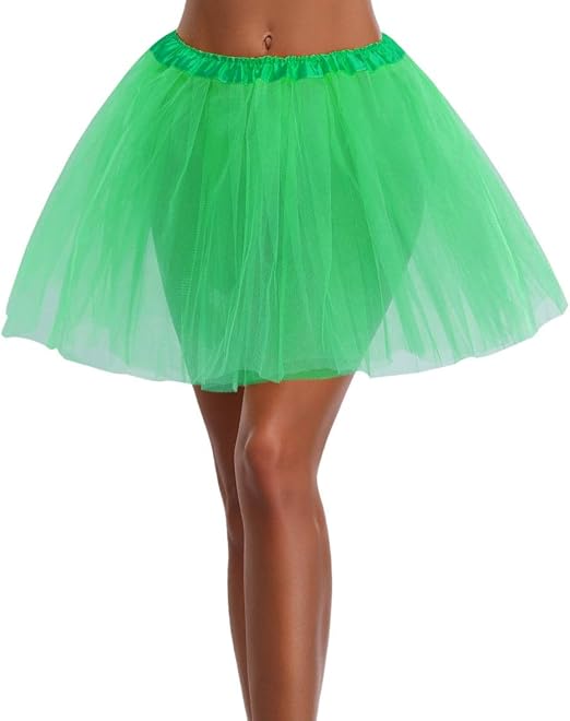 Women's, Teen, Adult Classic Elastic 3, 4, 5 Layered Tulle Tutu Skirt