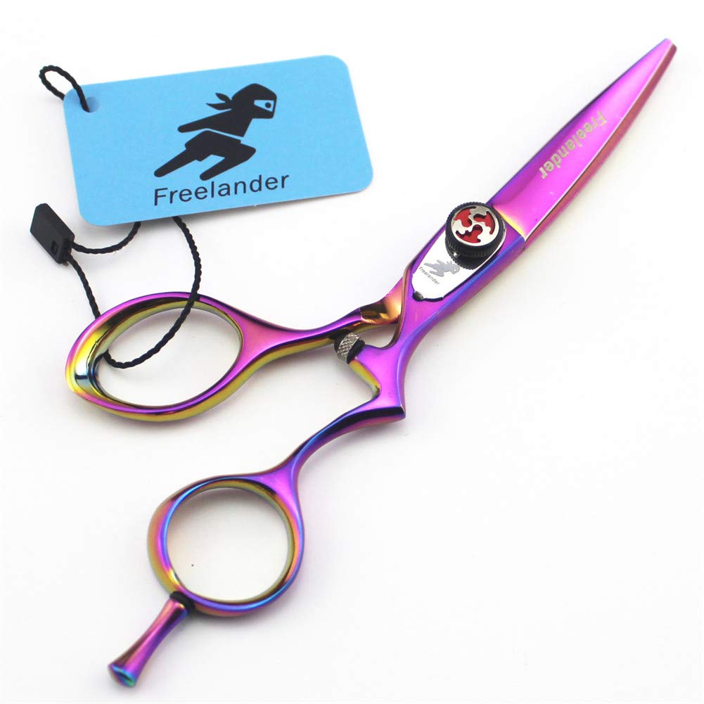 Crrs Professional Hair Cutting Scissors 5.5 inch, Personality pink Japanese Stainless Steel 440C Professional Hairdressing Scissor Cutting and Layering,Perfect for home & Saloon cutting