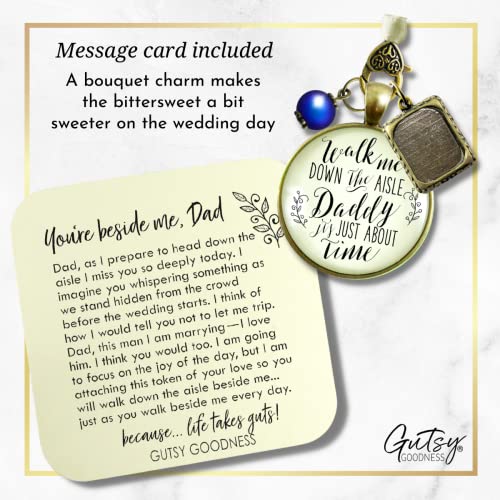 Gutsy Goodness Bouquet Photo Charm Customize For Wedding Memory Dad Bronze Cream Glass Pendant Choose Frame Bead Color Jewelry Honoring Father Loving Keepsake On Bridal Flowers Diy Picture Template thumb #1