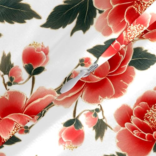 Fundas de cojín de terciopelo 50x50 cm Tradition Blossoming Peony decoración de salón 5