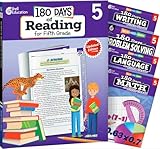180 Days„¢: Includes 5 Assorted Workbooks to Practice Math, Reading, and Problem Solving Skills for 5th Grade Practice Workbook for Classroom and ... Created by Teachers (180 Days of Practice)