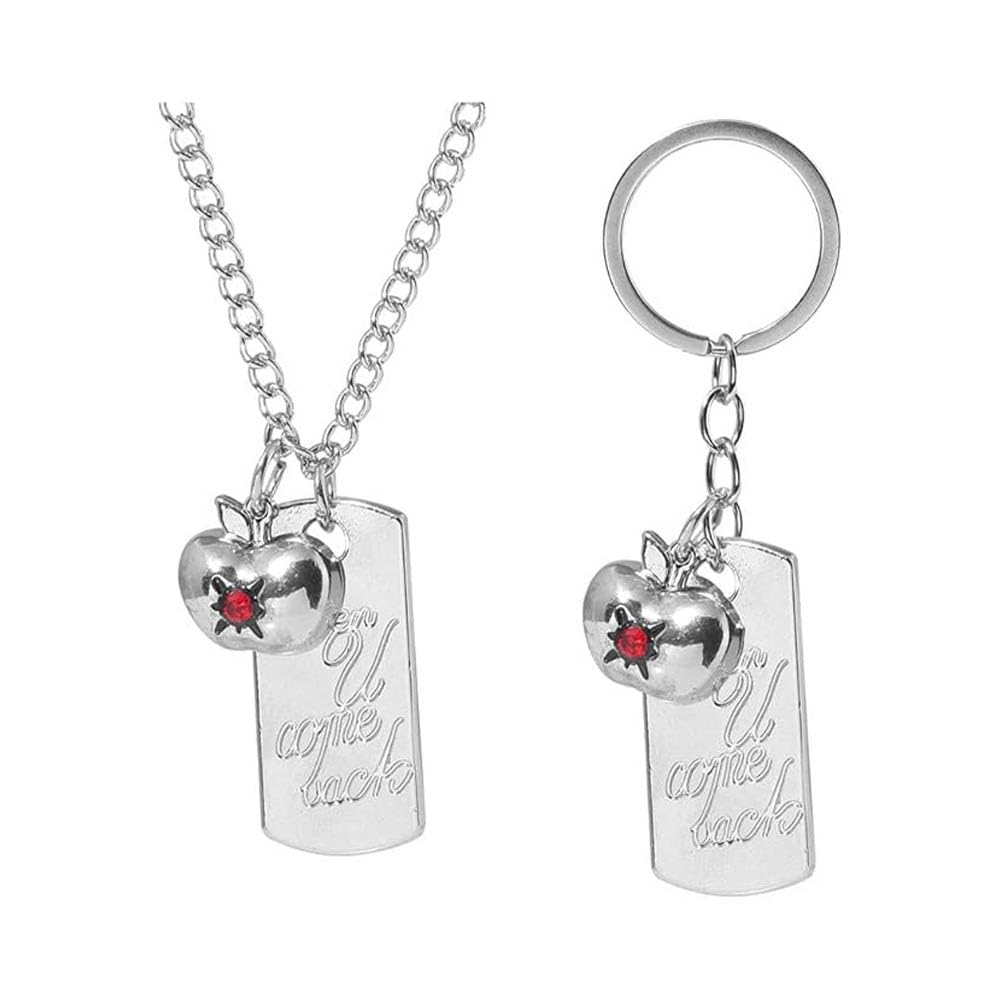 JUSONGKWCP Calebs Necklace Keychain 2 Set Fashion Silver Necklace Calebs Cosplay Accessories Pendant Jewellery Chain (multicoloure-1)
