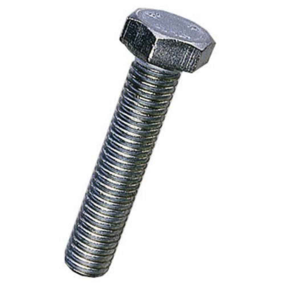 Merriway Bright Zinc Plated Bh02767 (4 Pcs) Steel Hex Head Bolts With Nuts M10 X 25Mm - Pack Of 4 Pieces