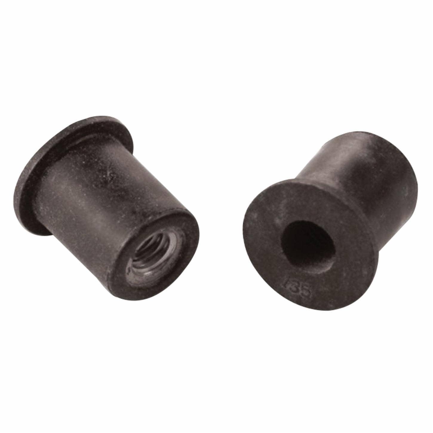 Marson MNN Series M22735 RND Body Wellnut Insert; #10-32, (0.311-0.449 Inch GR), LG FLNG HD, Brass, Neoprene,