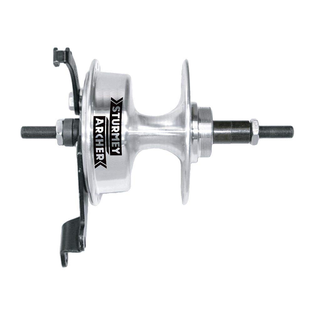 Sturmey Archer X-Rd 7-Sp Freewheel Drum Brake Hub, 36H SIL - HKSXD.7HS0.000.BX