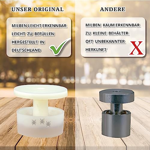 MeineHennen Original Milbensperre/Milbenfalle, der Milbenschutz Hühner - Einfache Montage im Hühnerstall - effektive Bekämpfung der roten Vogelmilbe/Hühnermilbe - Set mit Zwei Milbenfallen