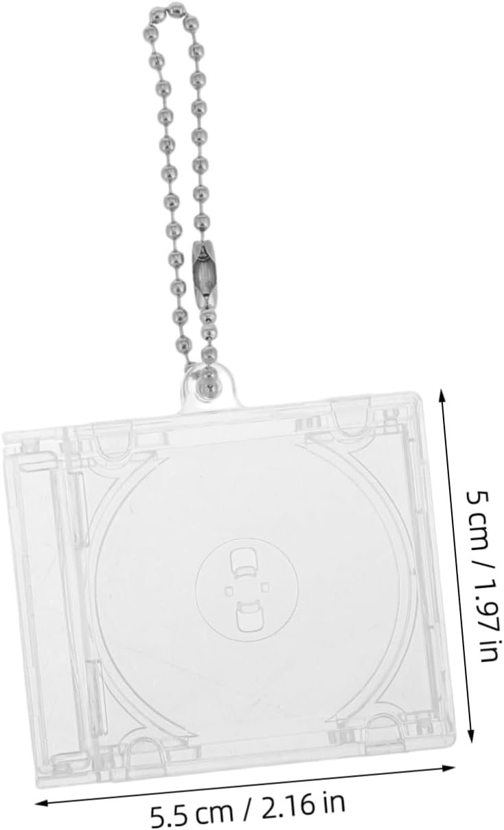 TEHAUX 10pcs Mini CD Case Keychain Pendant with ABS Shell image 2