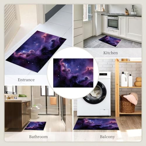 Tapis de salon nébuleuse violet grand format lavable 180x270 - 6