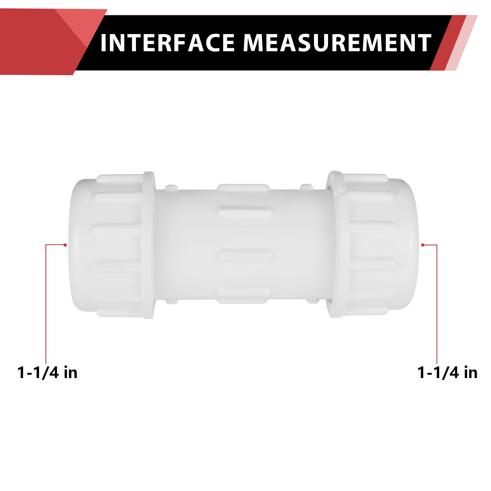 Confezione da 4 giunti a compressione EFIELD in PVC, Schedule 40, tubazioni a collegamento rapido e riparazioni di tubi in PVC, (PVC040-4PCS)