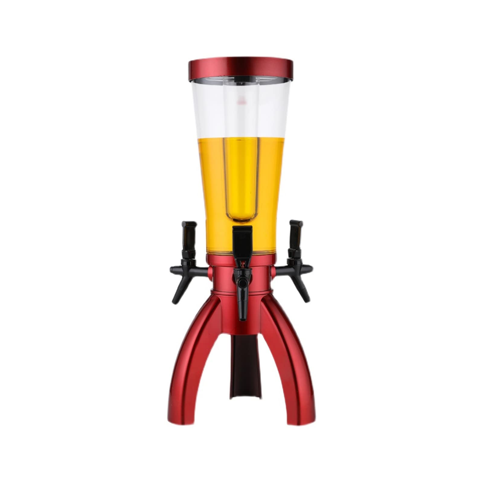 3L Tower Beer Dispenser with Icicles and Lights, Beverage Dispenser with Faucets, Beer Dispenser for Party, Bar, Home and Outdoor, Tower Beverage Dispenser