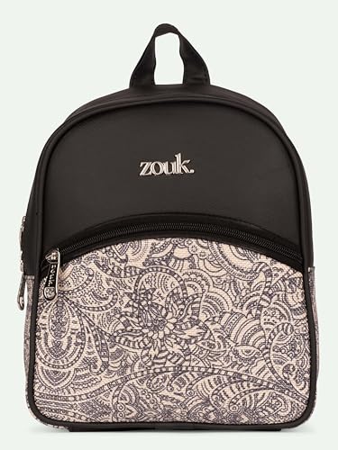 Image of ZOUK Dalila Mini Daypack | Stylish Small Backpack for Women | Compact | Bag for Girls | Daily College Use | Travel Day Pack | Vegan Leather | Handcrafted | Water-Resistant