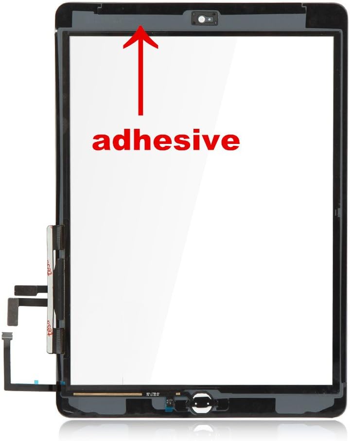 Touch Screen Digitizer Replacement for iPad air 1st Generation A1474 A1475 A1476 GSM CDMA, 9.7 Inches Front Glass Repair Kit Include Home Button and pre-Install Adhesives (White)