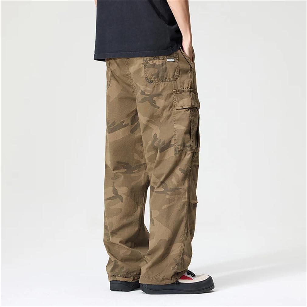 Bciopll Pantaloni larghi da uomo Primavera Estate Outdoor Pantaloni Casual Sport Cotone Camo Cargo Pantaloni