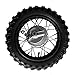 Julymoda 10 Inch 2.5-10 Rear Wheel Tire with 1.4 x 10 Rim and Drum Brake With 12mm Bearing for 50cc Dirt Pit Bike, ATVs, Black