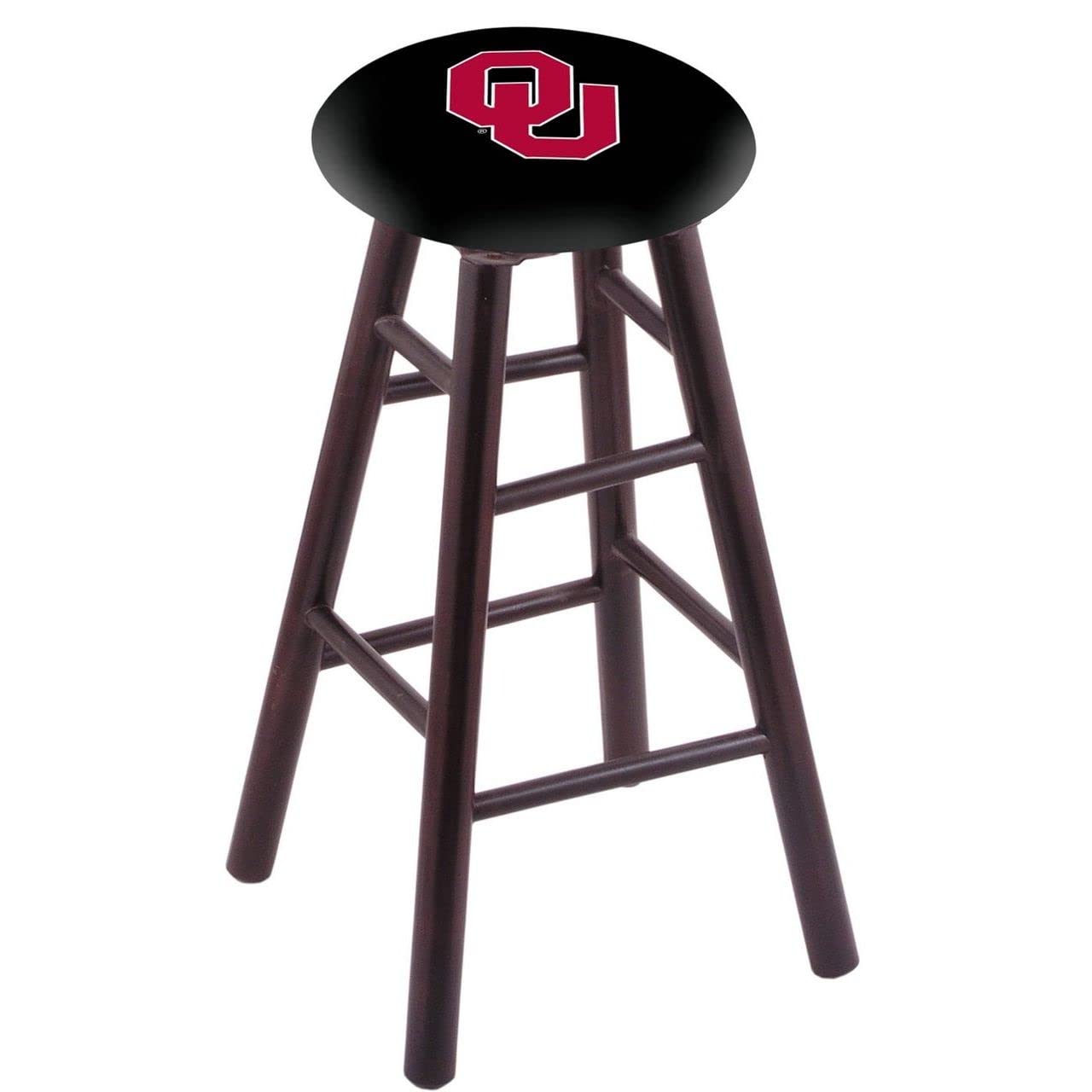 Holland Bar Stool Co. Maple Counter Stool in Dark Cherry Finish with Oklahoma Seat by The