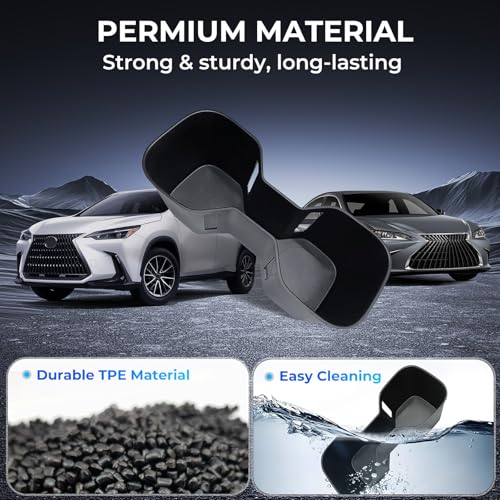 Image of Cup Holder Inserts for Lexus ES 2025 2024 2023 & Lexus NX 2026 2025 2024 2023 2022, Interior Accessories TPE Cup Holder for 2023-2025 ES250 ES300h ES350 & 2022-2026 NX250 NX350 NX350h NX450h+