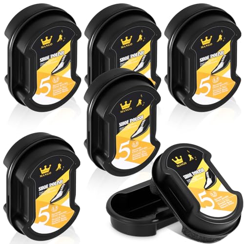Loopeer Neutral 6 Pcs Shoe Shine Sponge, Instant Gloss and Portable, Shoe Polish Sponge for Leather...