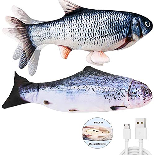What Is Reddit S Opinion Of Bubblestar 2pcs Plush Simulation Electric Doll Fish Automatic Flopping Usb Rechargeable Cat Fish Toy Funny Interactive Pets Chew Bite Supplies For Cat Kitty Kitten