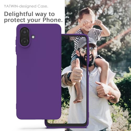 Image of YATWIN Silicone Case for Samsung Galaxy A07 4G, Soft-Touch, Shockproof, DustProof, Antiskid Phone Cover for Samsung Galaxy A07 4G - Purple